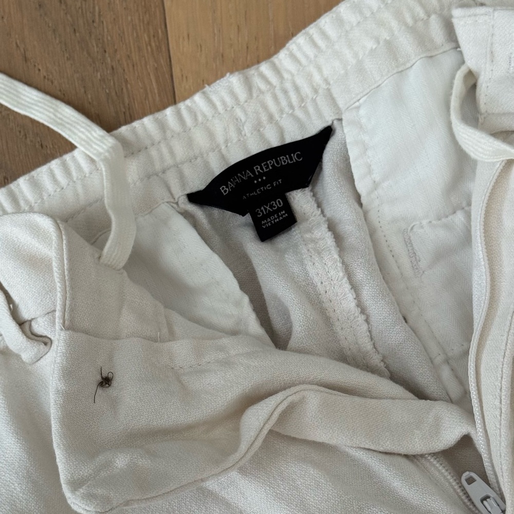Banana Republic White Linen Pants